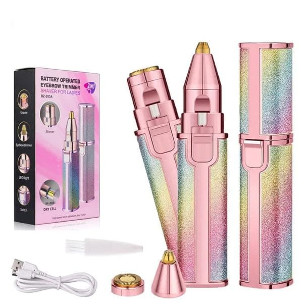 Electric Hair Remover Trimmer For Women, Rechargeable 2 in 1 Flawless