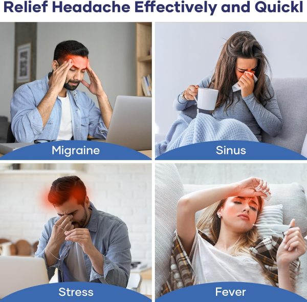 Headache Relief Hat For Migraine Relief, Tension, One Size Fits All Headache Cap With Reusable Ice Gel Pack For Puffy Eyes, Stress Relief