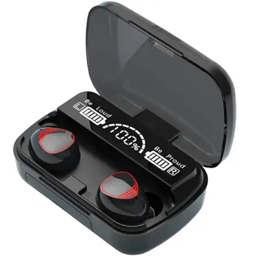 M10 Earbuds, earphones with power bank, earbuds stereo , Earbuds with 3500mAh power bank