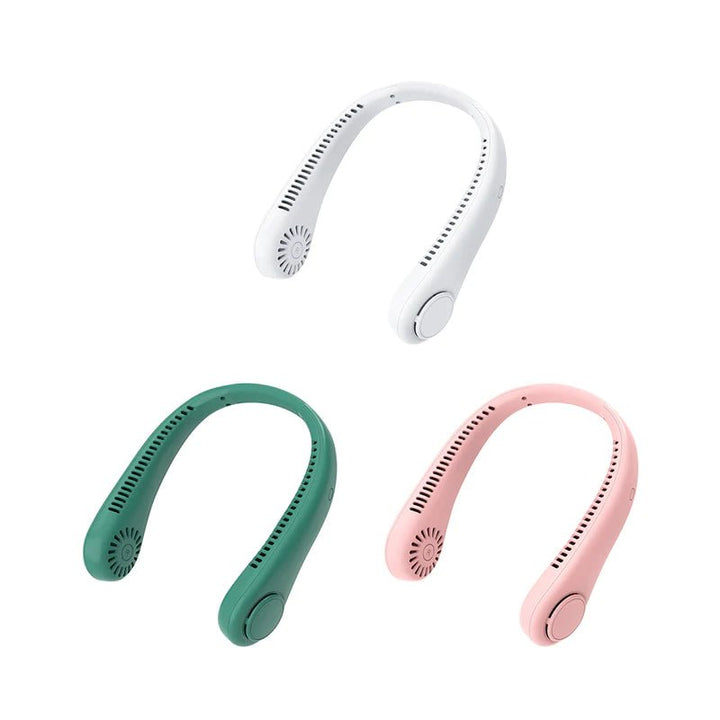 Portable Neck Fan, 4000 mAh Battery Rechargeable,5 Speeds Adjustable,Twistable Hands-Free Bladeless Neckband for Sports